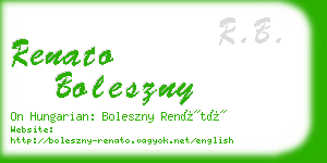 renato boleszny business card